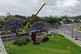 Installation sculpture monumentale NMBA